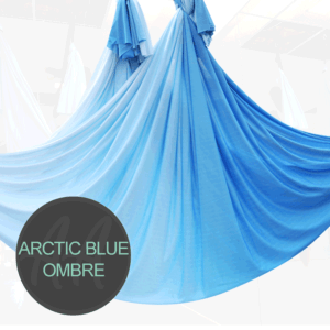 ARCTIC BLUE WHITE Ombre aerial yoga hammocks for sale
