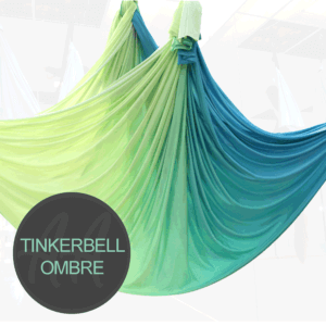 TINKERBELL GREEN YELLOW OMBRE AERIAL YOGA HAMMOCKS FOR SALE