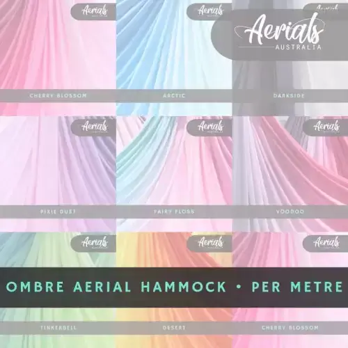 ombre aerial silk hammock per meter Aerials Australia