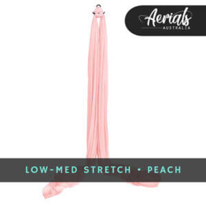 Peach-low-medium-stretch-aerial-silks-australia