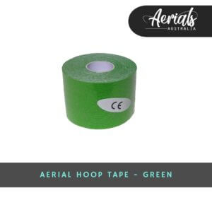 Green aerial lyra hoop tape Aerials Australia